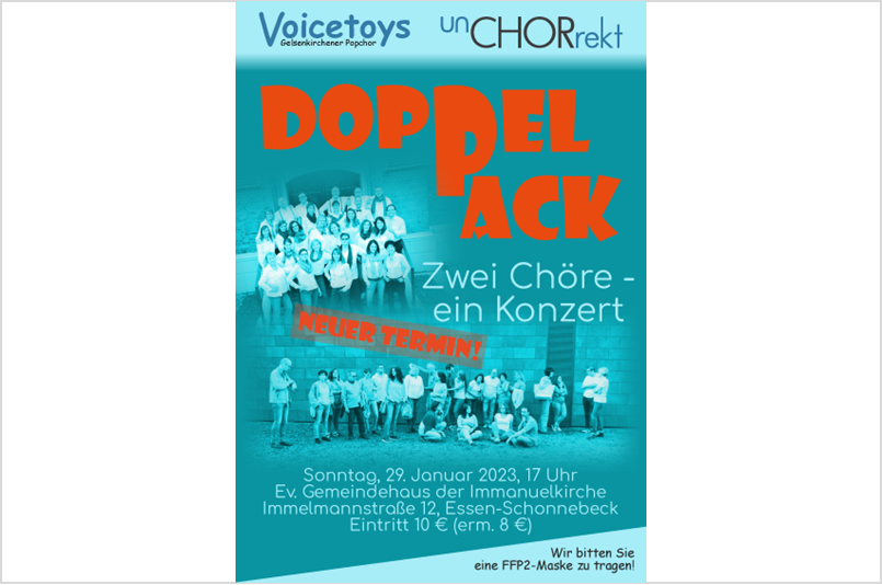 Doppelpack. unCHORrekt und Voicetoys – neu: 29.01.2023